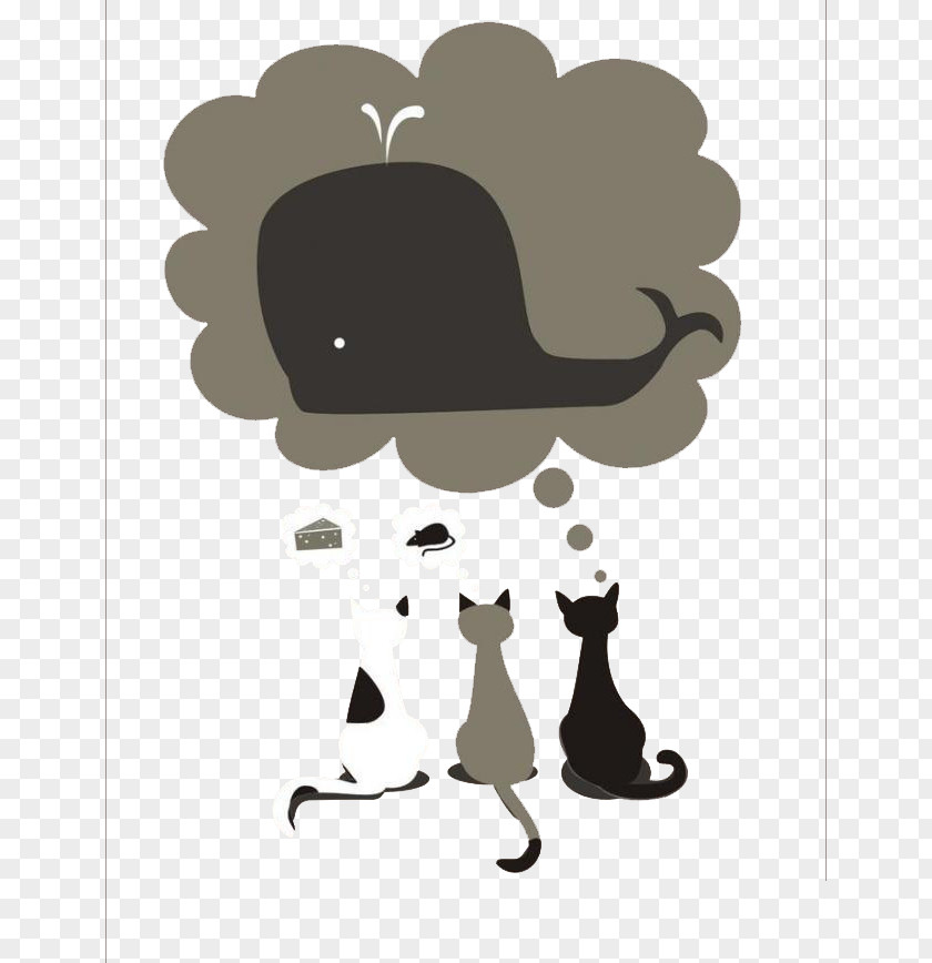 Simple Cartoon Cat Illustration T-shirt Wall Decal PNG