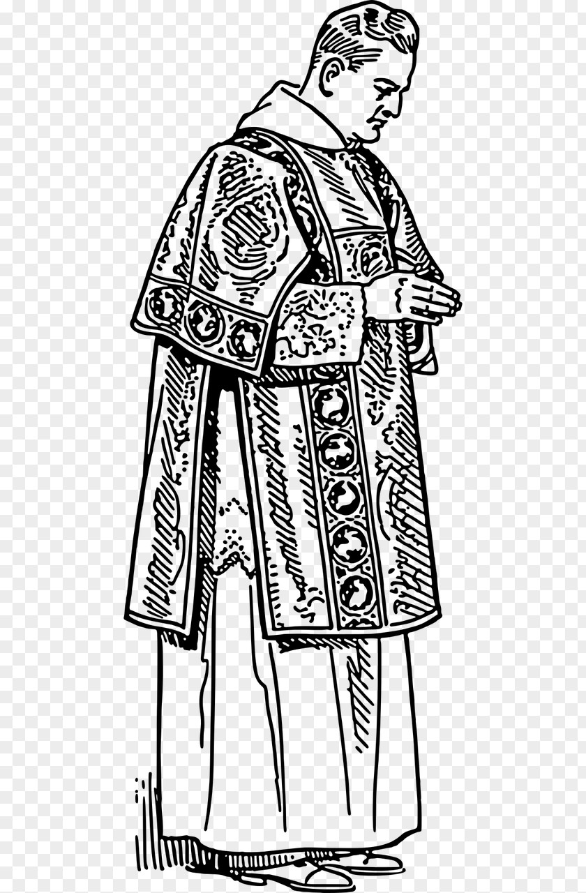 St Gertrudes Catholic Church Deacon Dalmatic Drawing Priest Vestment PNG