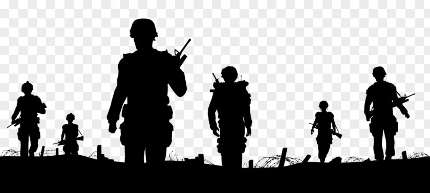 Black Soldier Silhouette Euclidean Vector Stock Photography Illustration PNG