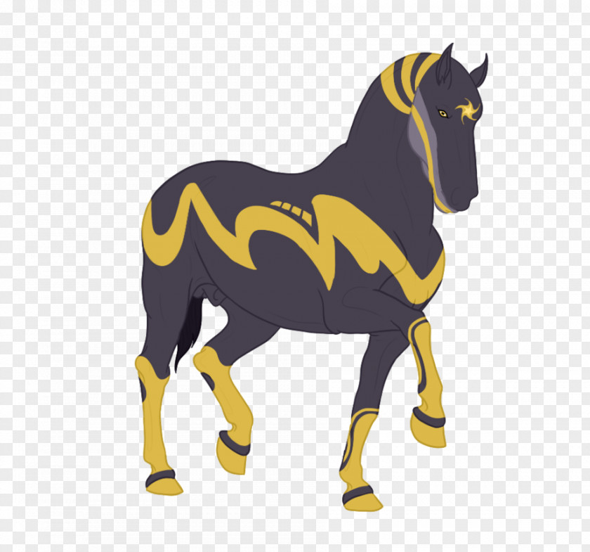 Mustang Stallion Pack Animal Yellow Rein PNG