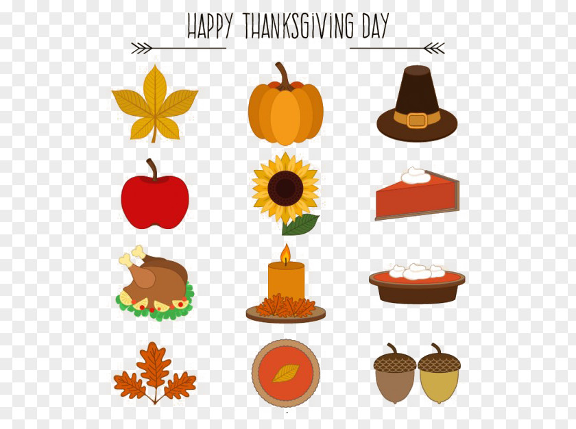 Thanksgiving Food Typesetting Icon PNG