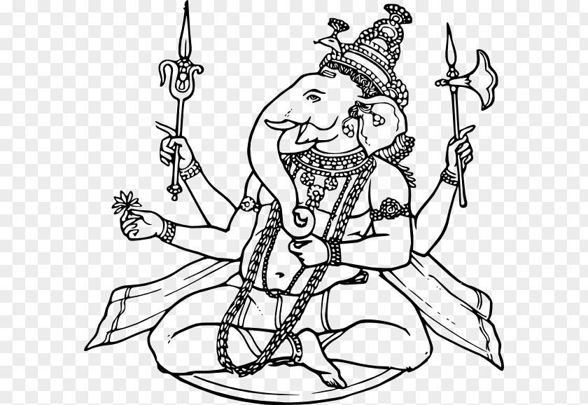 Ganpati Line Art Vector Ganesha Shiva Hanuman Sita Clip PNG
