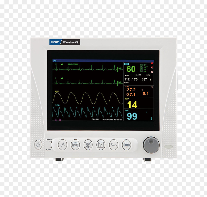 Laptop Computer Monitors Vital Signs Pulse Oximetry Monitoring PNG