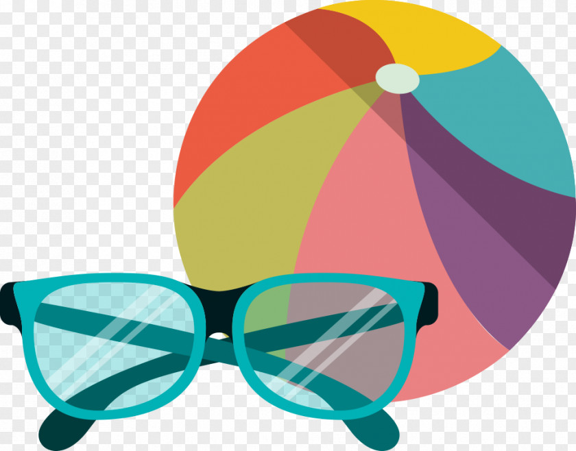 Vector Sunglasses And Volleyball Goggles Cartoon PNG