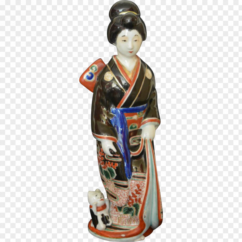 Woman's Day Geisha Figurine Woman Kutani Ware Japanese Art PNG