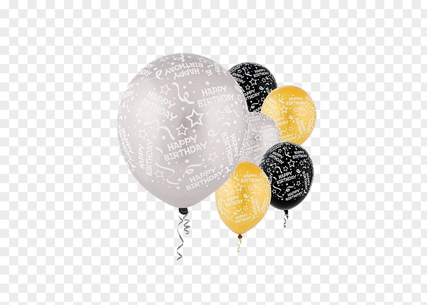 Balloon Toy Gold Party Gift PNG