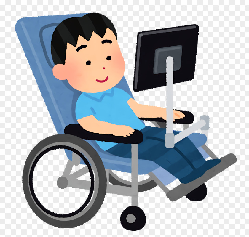 Cartoon Wheelchair Sitting Riding Toy Vehicle PNG
