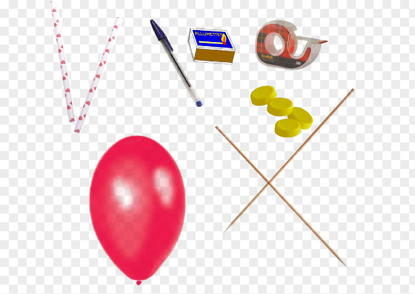 Drinking Straw Balloon Line PNG