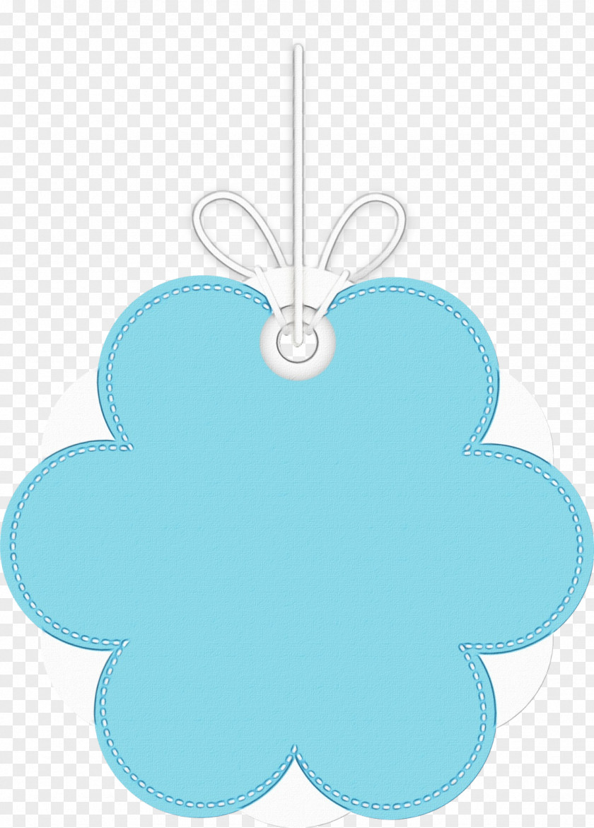 Plant Cloud Aqua Turquoise Leaf Ornament PNG