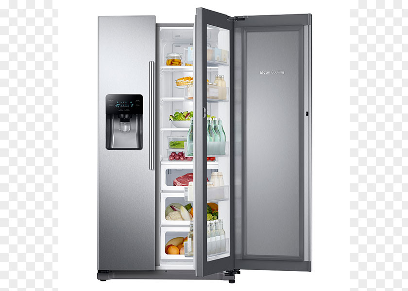 Showcase Refrigerator Samsung RH25H5611 Food ShowCase RH77H90507H Whirlpool WRS586FIE PNG