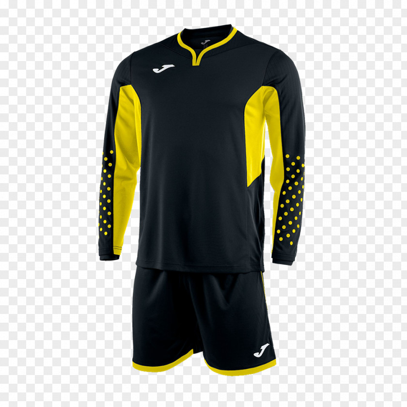 Yellow Ball Goalkeeper T-shirt Kit Sleeve Jersey PNG