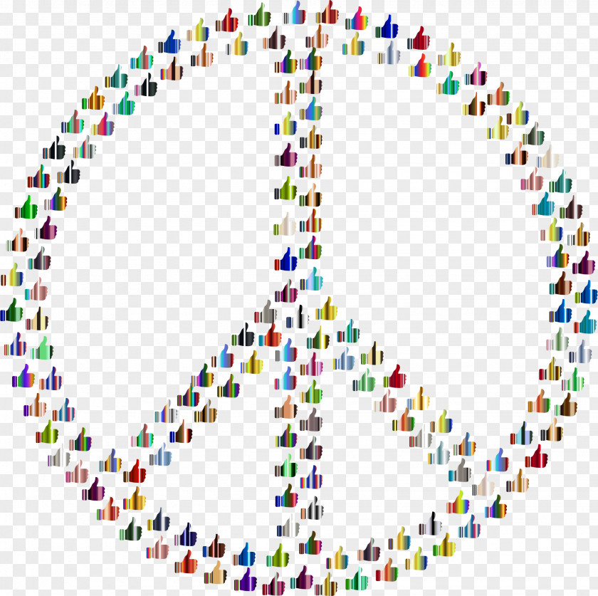 Peace Symbol Thumb Signal PNG