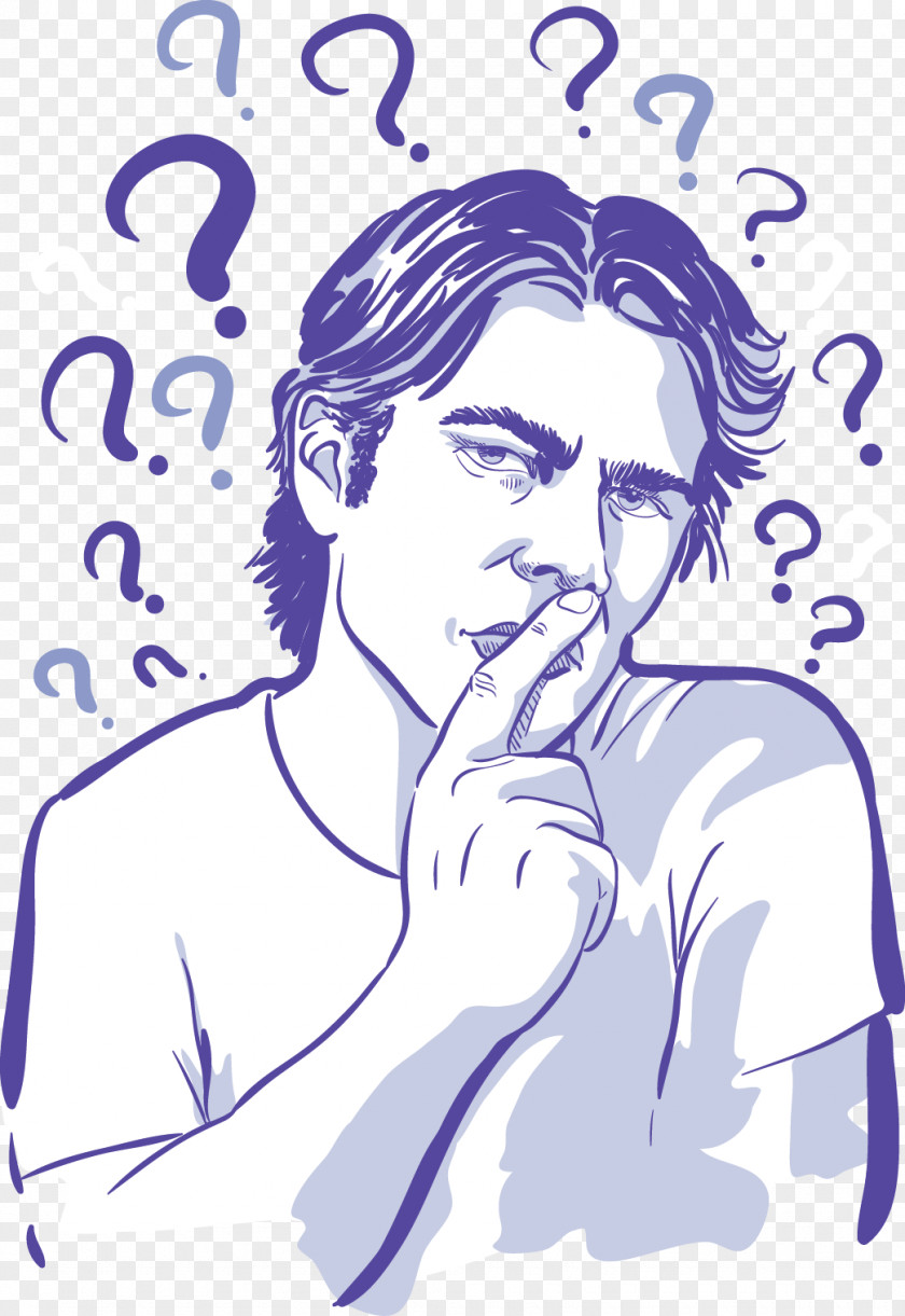 Thinking Man Drawing Behavior Graphic Design PNG