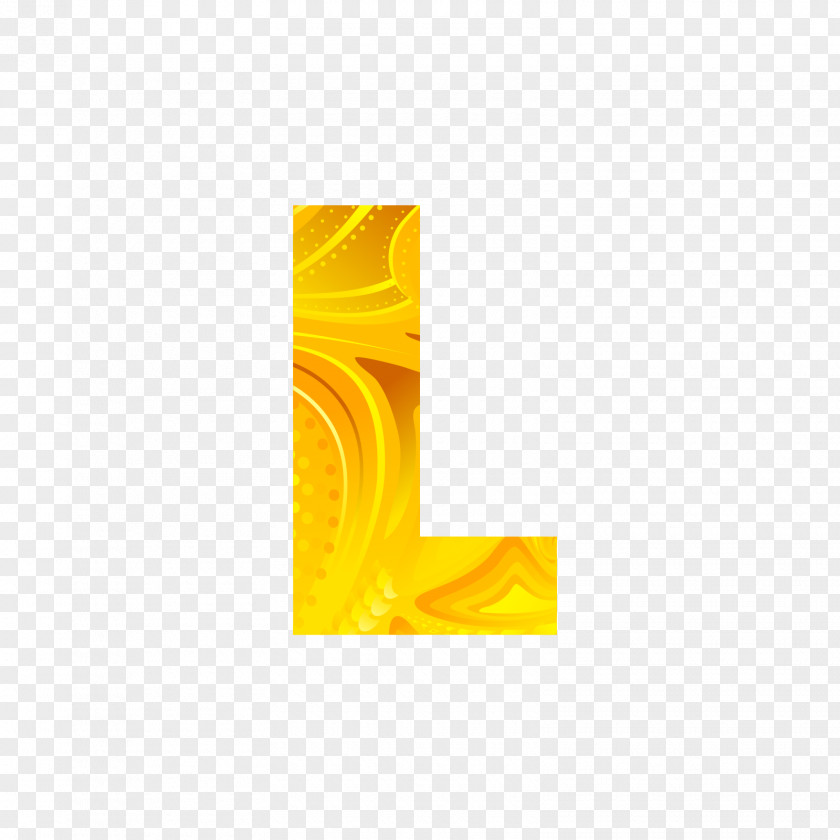 Golden Letters L Letter English Alphabet PNG