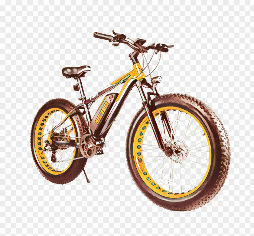 Metal Hybrid Bicycle Background Yellow Frame PNG