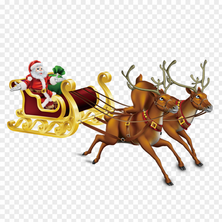 Santa Claus Claus's Reindeer Christmas Illustration PNG