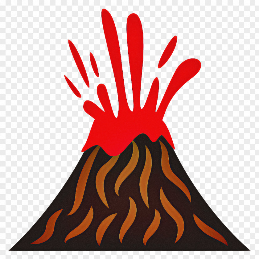 Volcano Tree Cartoon PNG