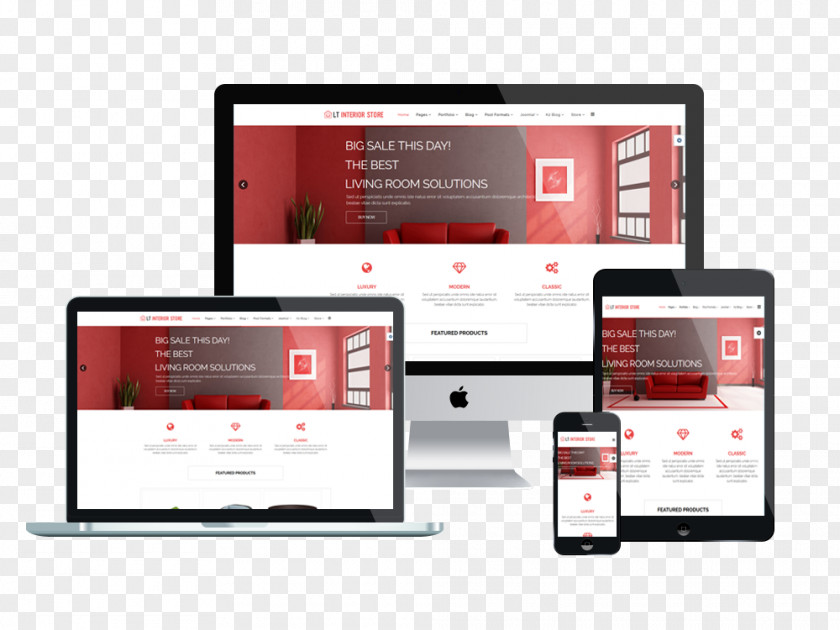 WordPress Responsive Web Design Template System PNG