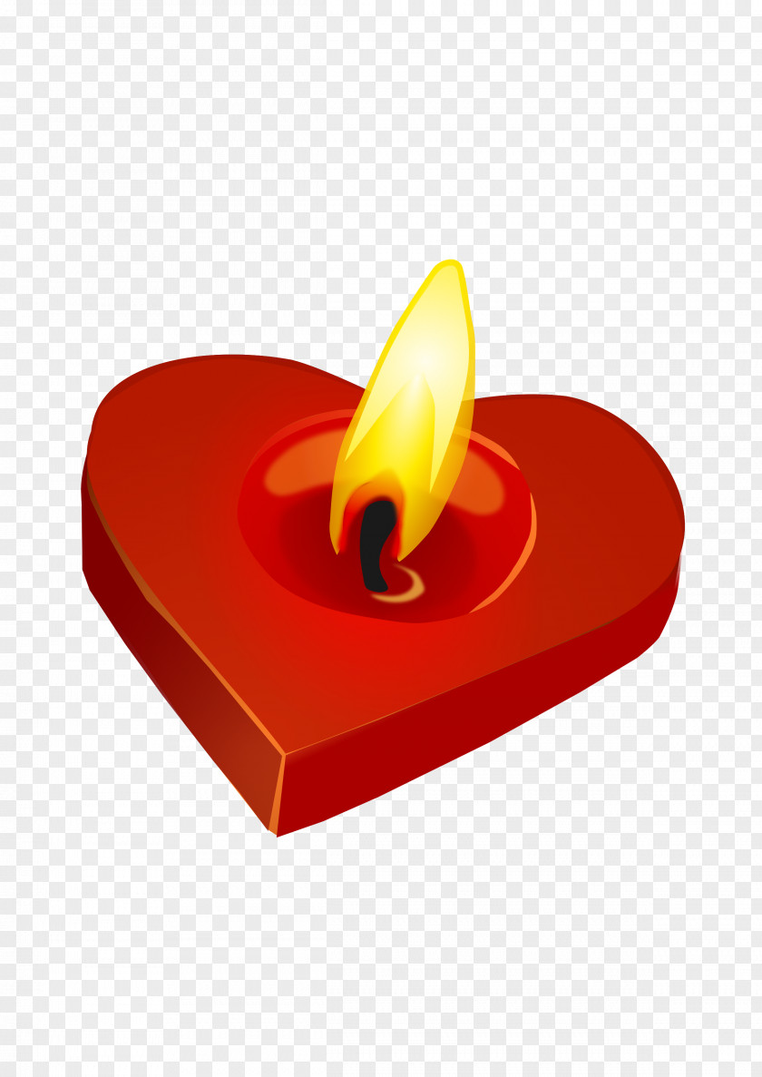 Candle Valentine's Day Heart Clip Art PNG