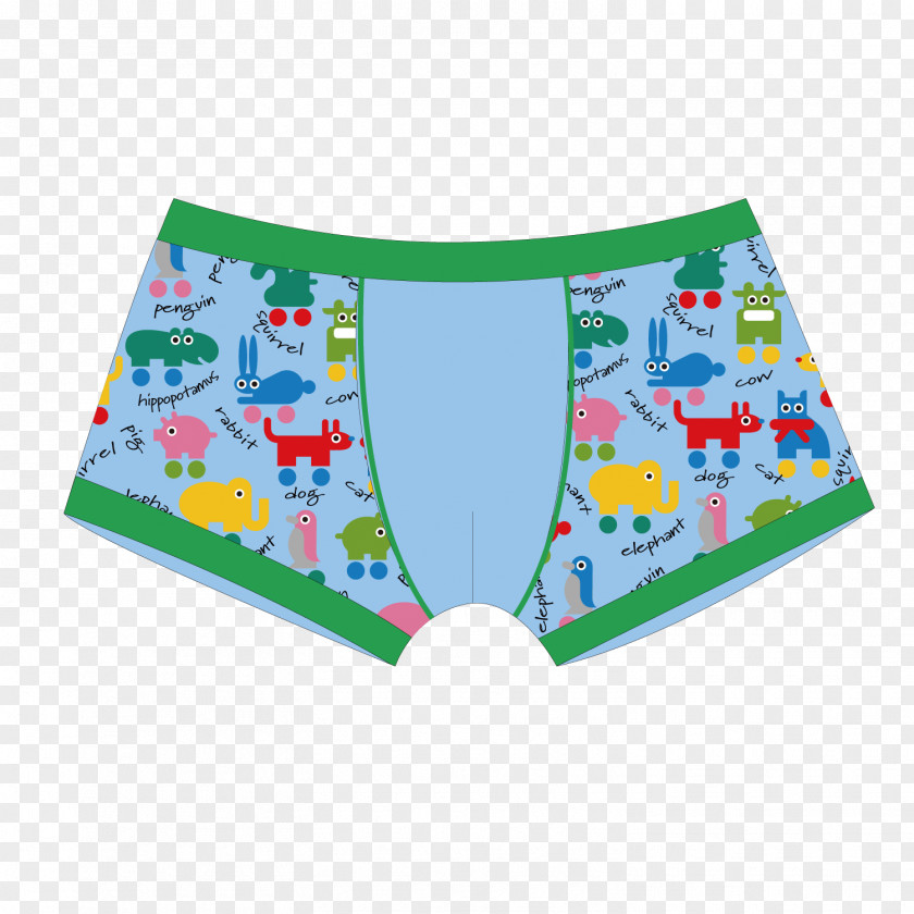 Underpants Swim Briefs Undergarment Trunks PNG briefs Trunks, Animals Cartoon Flat Kids Underwear clipart PNG