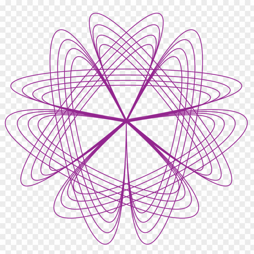 Circle Spirograph Symmetry Geometry Pattern PNG