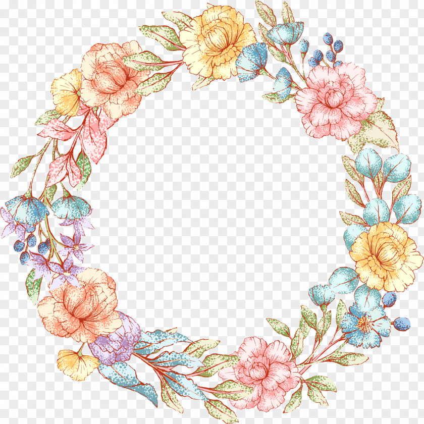 Floral Wreath Christmas And Holiday Season Wish Happiness Gift PNG