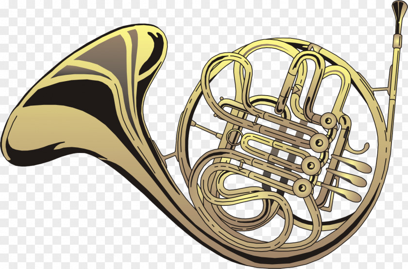 Horns French Brass Instruments Clip Art PNG
