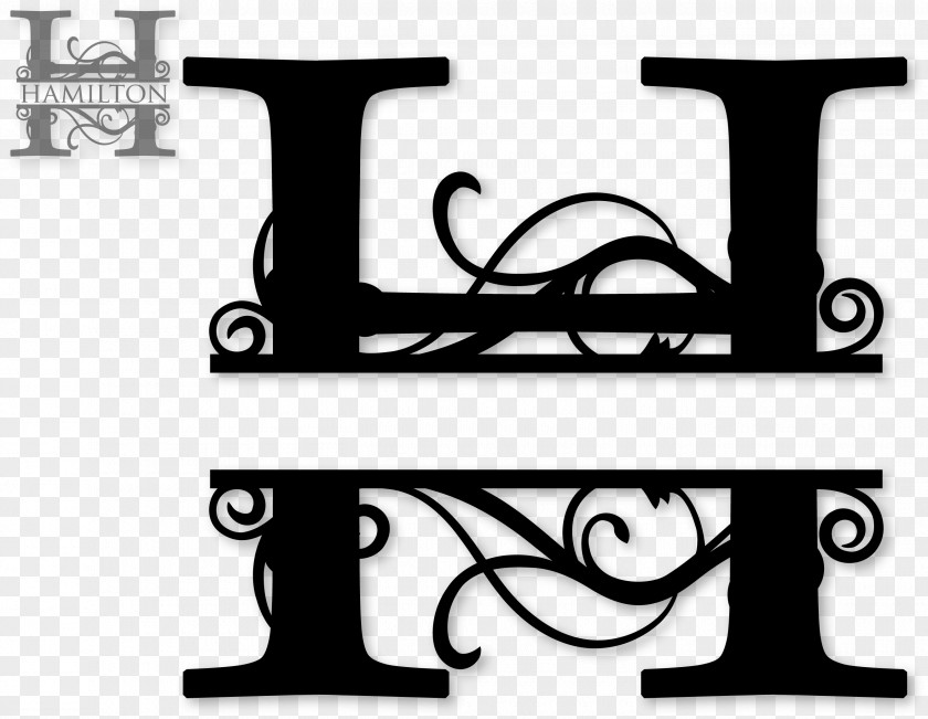 Monogram Letter Case H Font PNG