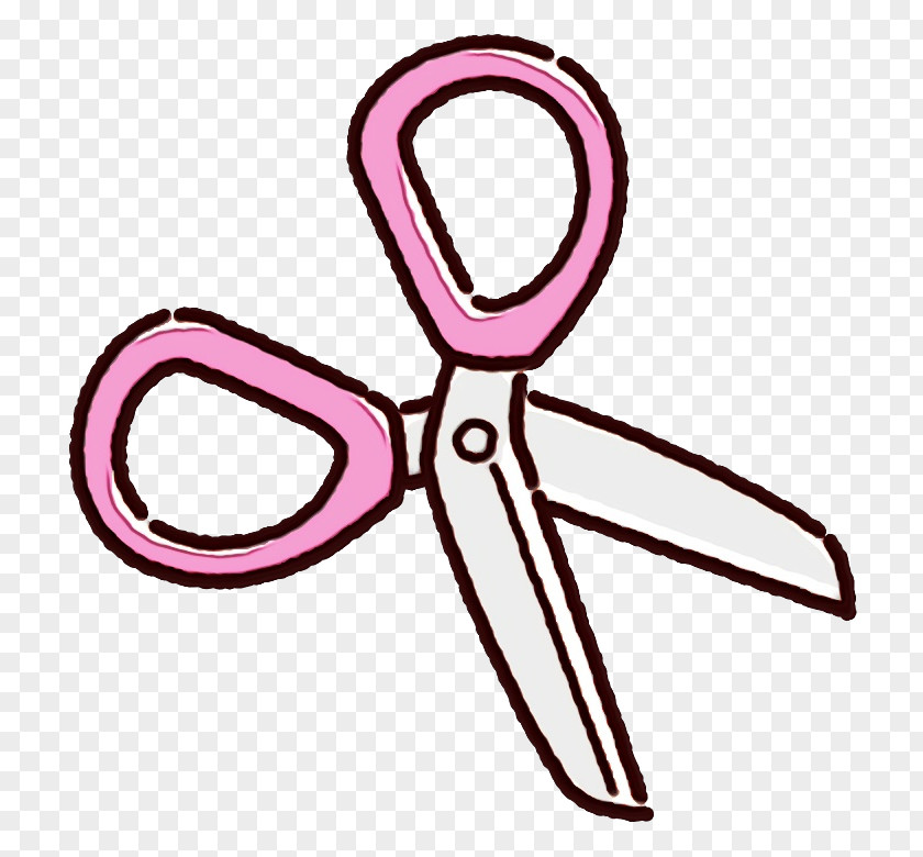 Pink Scissors Symbol PNG