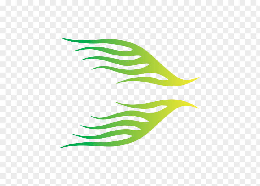 Green Line Logo Leaf PNG