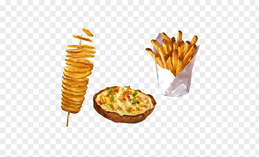 Potato Chips Deductible Elements French Fries Breakfast Deep Frying Illustration PNG