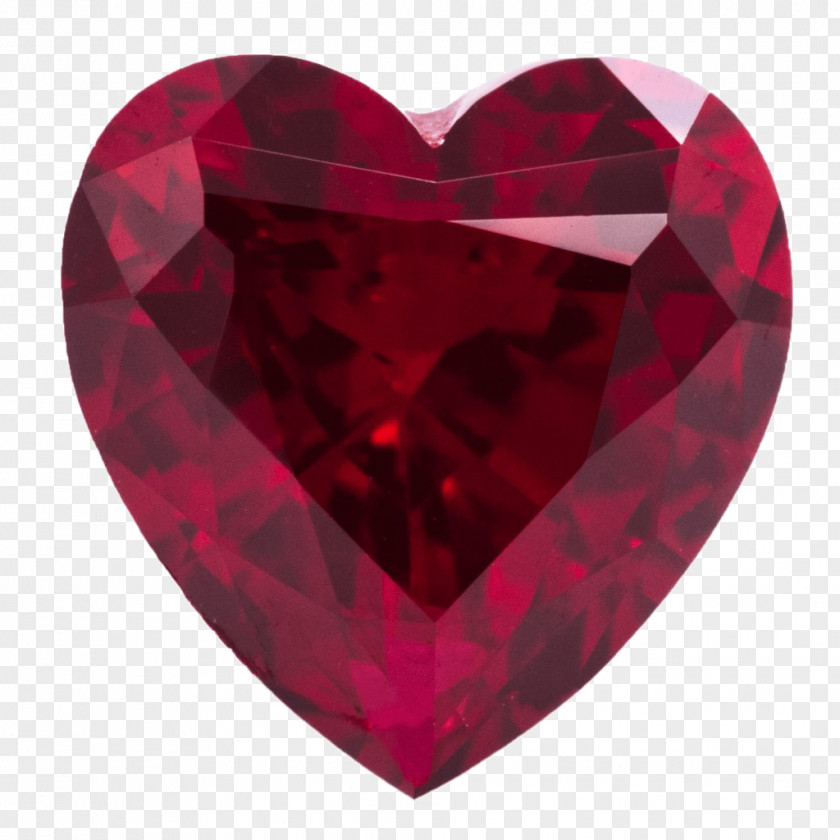 Ruby Gemstone Image Heart PNG