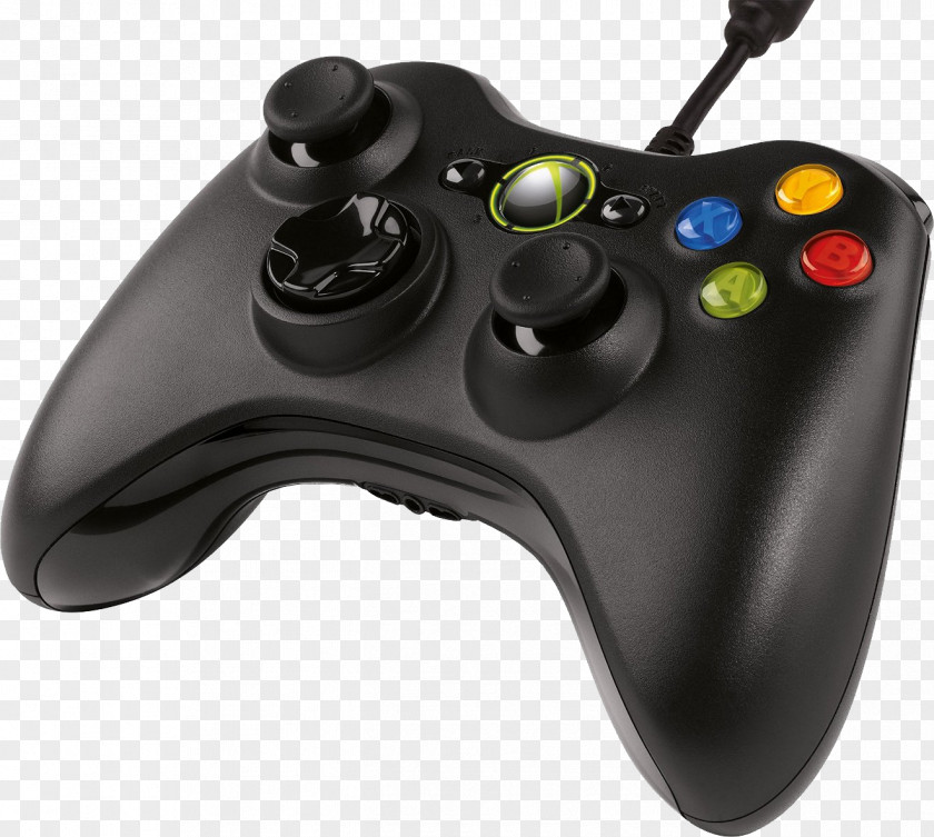 Xbox 360 Controller One Black Game Controllers PNG