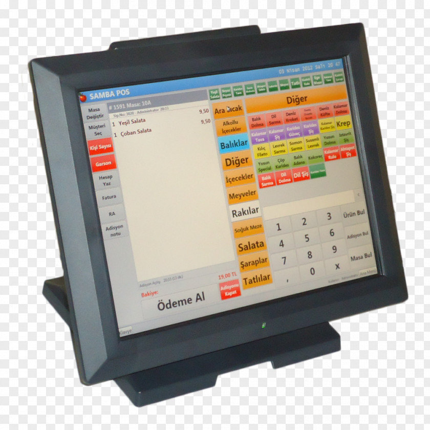 Computer Monitors Restaurant Point Of Sale Touchscreen PNG