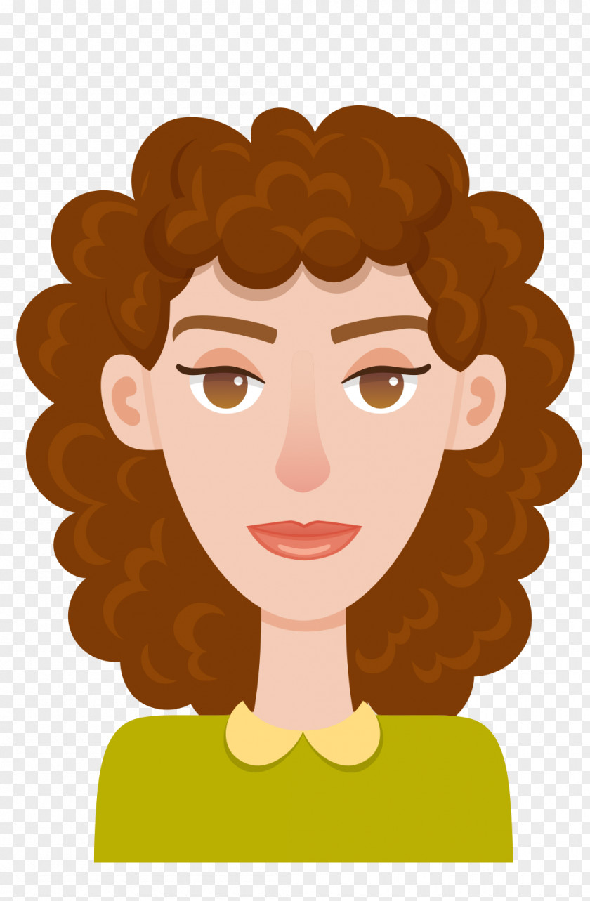 Curly Hair, Cartoon Woman Hair Drawing Capelli PNG