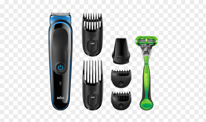 Gillette Razor Hair Clipper Comb Braun Body Grooming Beard PNG