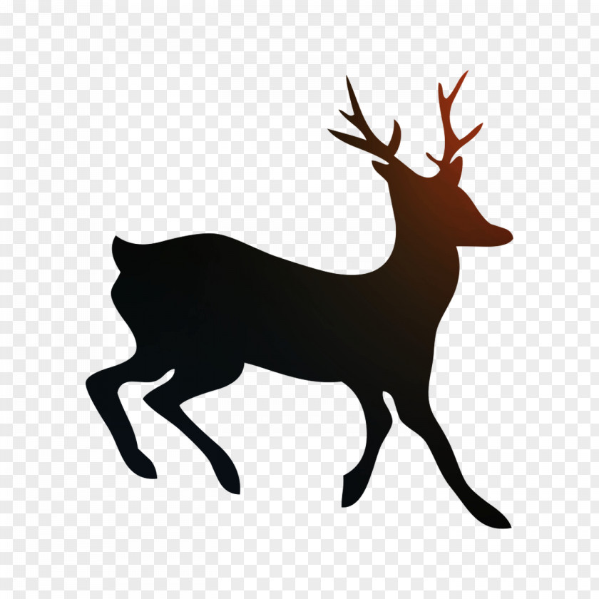Reindeer Elk Antler Clip Art Silhouette PNG