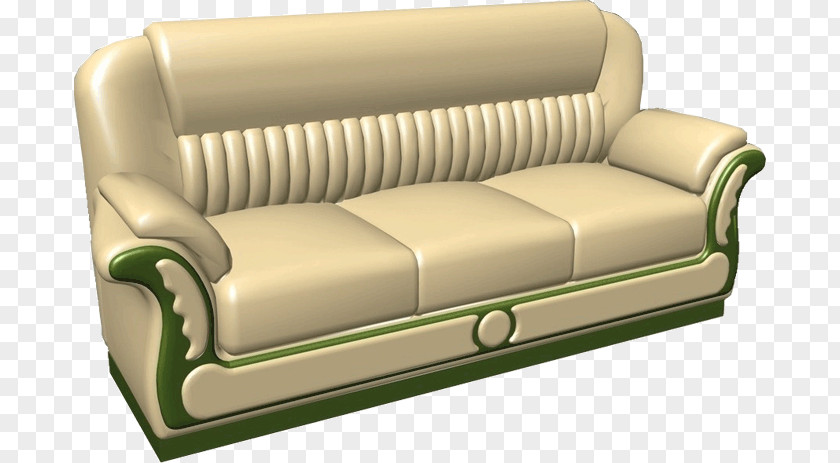 White Sofa Loveseat Bed Couch PNG