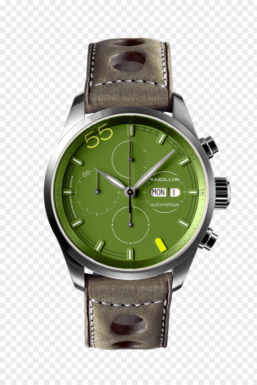 Bold Green Number 2 Watch Strap Chronograph Raidillon Fossil Group PNG