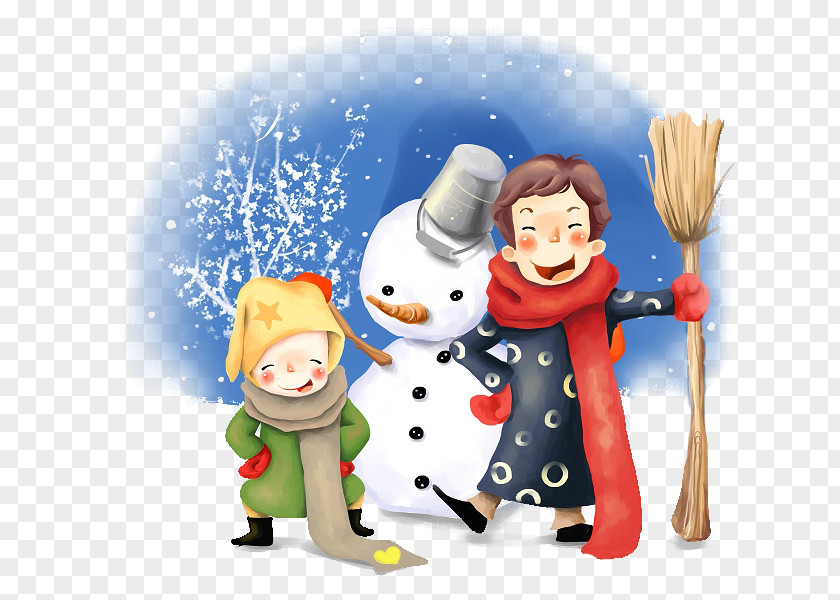 His Son And Two Snowman Vacation Gmina Dolsk Play Winter Child PNG