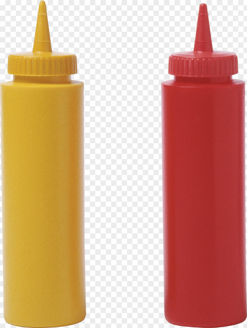 Ketchup Mustard Condiment Bottle PNG