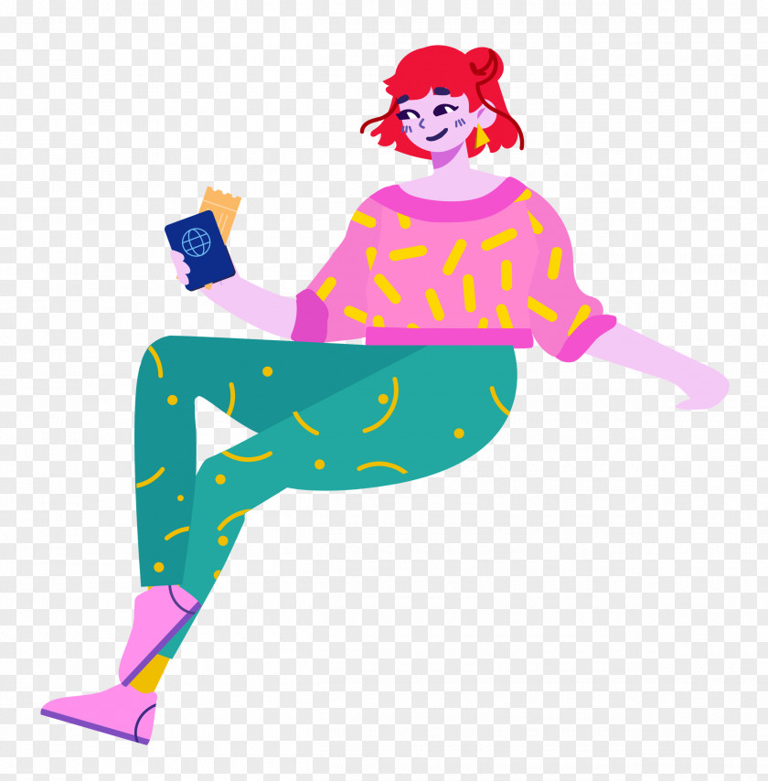 Sitting Girl Lady PNG