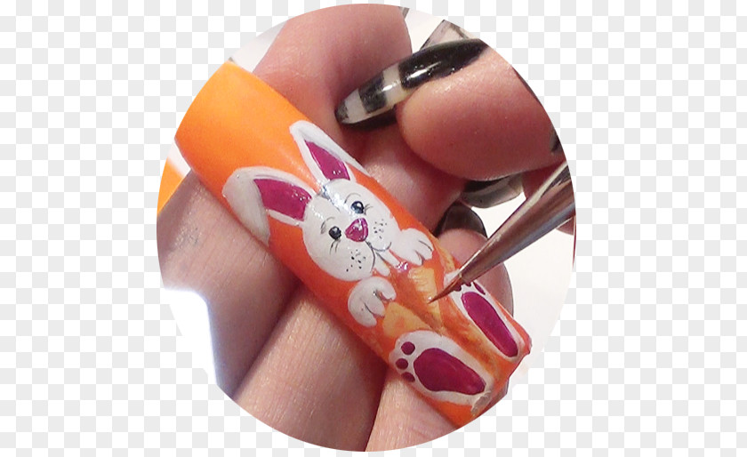 The Round Moon Rabbit Nail Art Manicure Technician Beauty Parlour PNG
