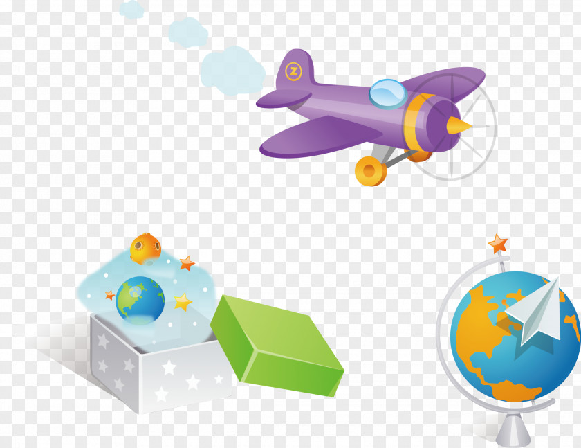 Vector Hand-painted Aircraft Material Royalty-free Stock Photography Illustration PNG