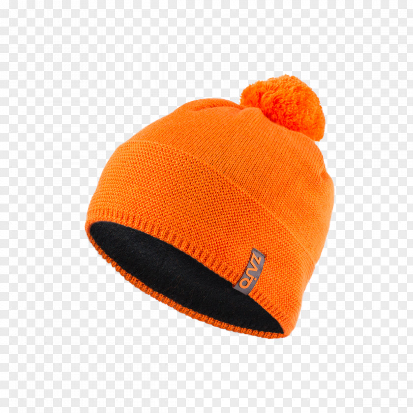 Beanie Cap Orange Hat Wool PNG