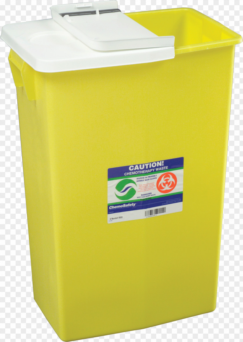 Container Rubbish Bins & Waste Paper Baskets Lid Chemotherapy Sharps Management PNG