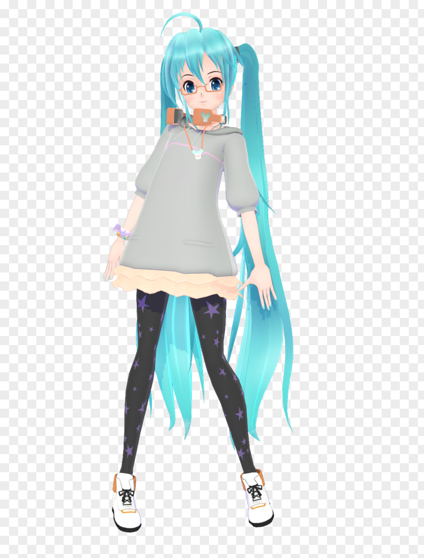 Hatsune Miku MikuMikuDance Turquoise Teal Clothing PNG