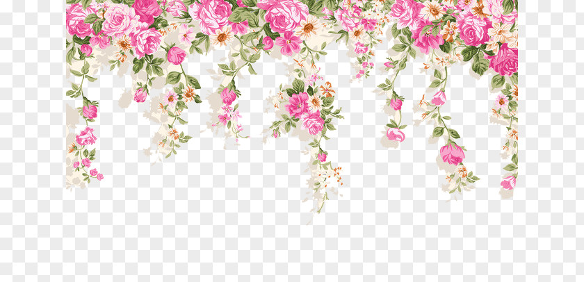 Rose Wall Paper Flower Living Room Wallpaper PNG