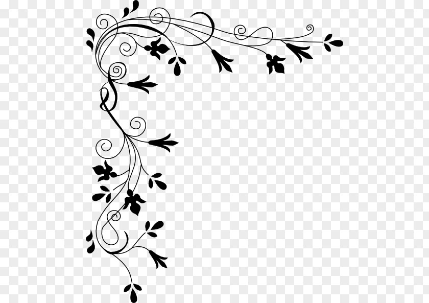 Page Decoration Flower Black And White Clip Art PNG