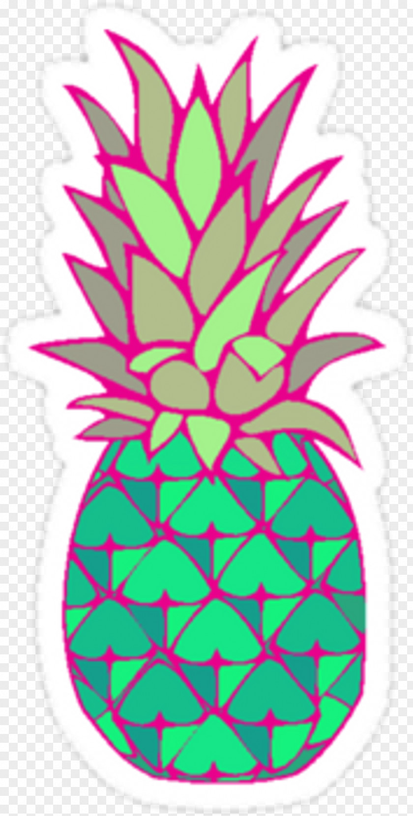 Pineapple Crown Sticker Red Decal Clip Art PNG